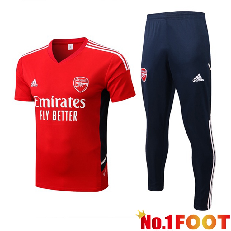 Arsenal Training T-Shirts + Pants Red 2022-2023