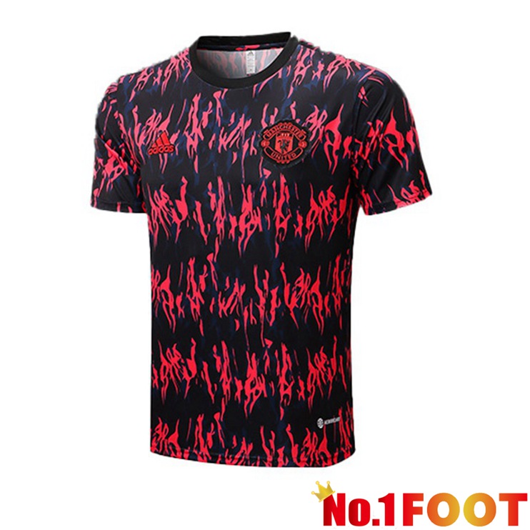 Manchester United Training T-Shirts Red Black 2022-2023