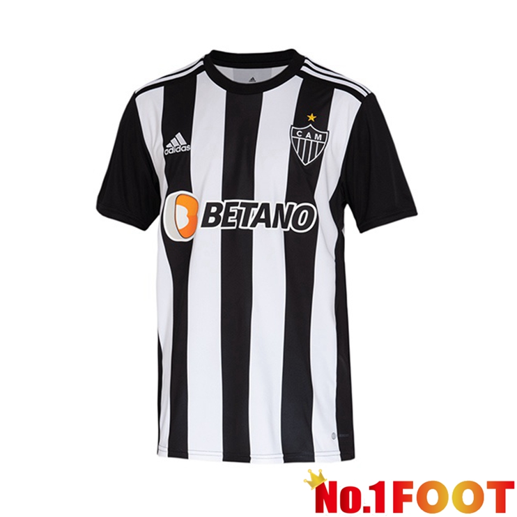 Atletico Mineiro Football Jerseys Home Black White 2022-2023