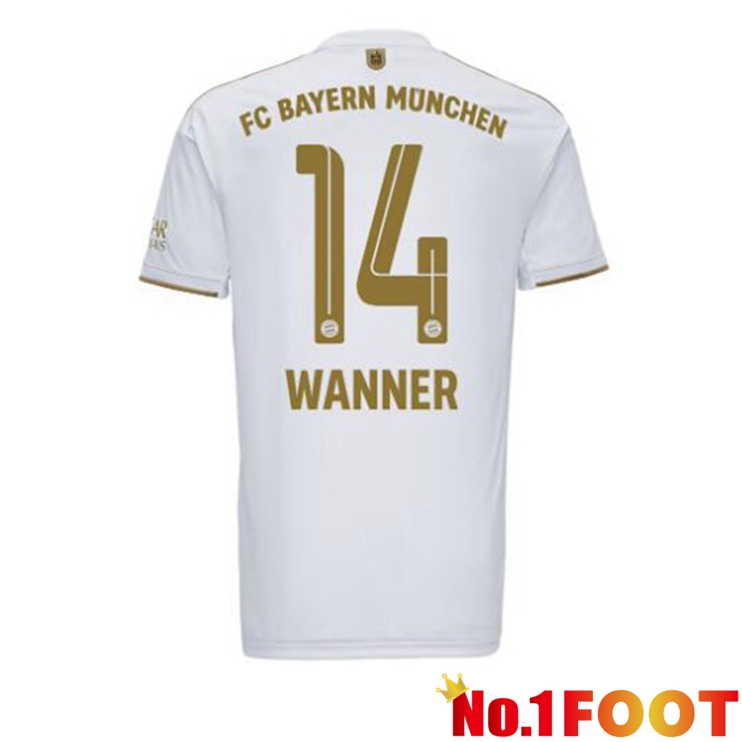 Bayern Munich (Wanner 14) Football Jerseys Away White 2022-2023