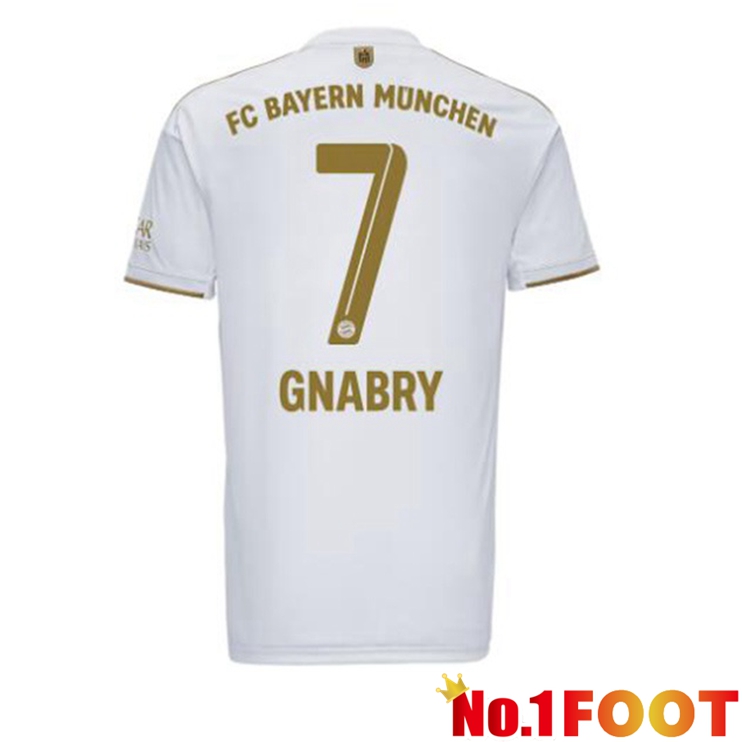 Bayern Munich (Gnabry 7) Football Jerseys Away White 2022-2023