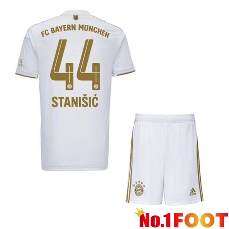 Bayern Munich (Stanišić 44) Kids Football Jerseys Away White 2022-2023