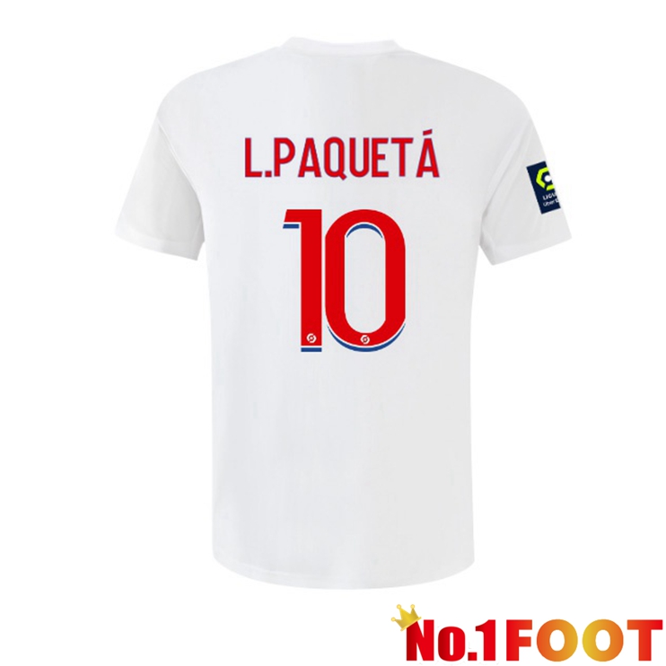 lyon (L.PAQUETÁ 10) Football Jerseys Home White 2022-2023