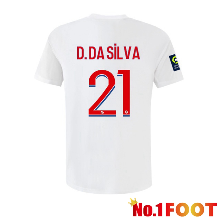 lyon (D. DA SILVA 21) Football Jerseys Home White 2022-2023