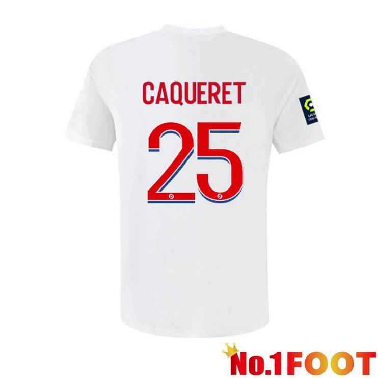 lyon (CAQUERET 25) Football Jerseys Home White 2022-2023