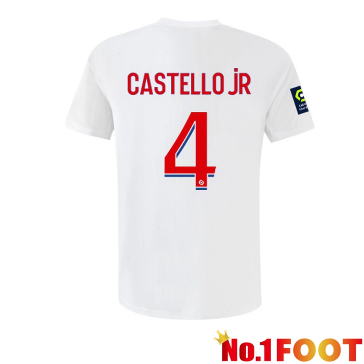 lyon (CASTELLO JR 4) Football Jerseys Home White 2022-2023