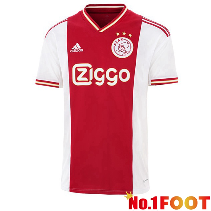 AFC Ajax Football Jerseys Home White Red 2022-2023