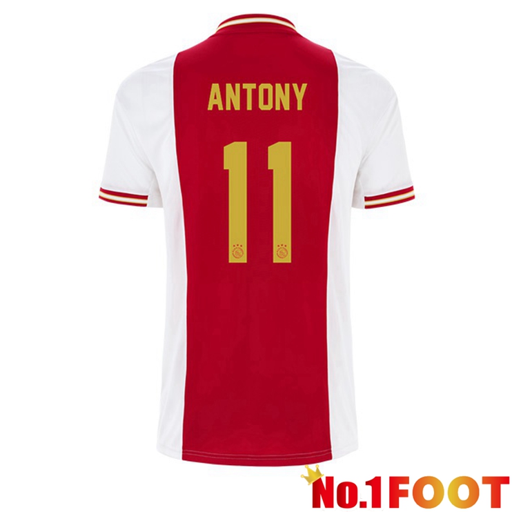 AFC Ajax (Antony 11) Football Jerseys Home White Red 2022-2023