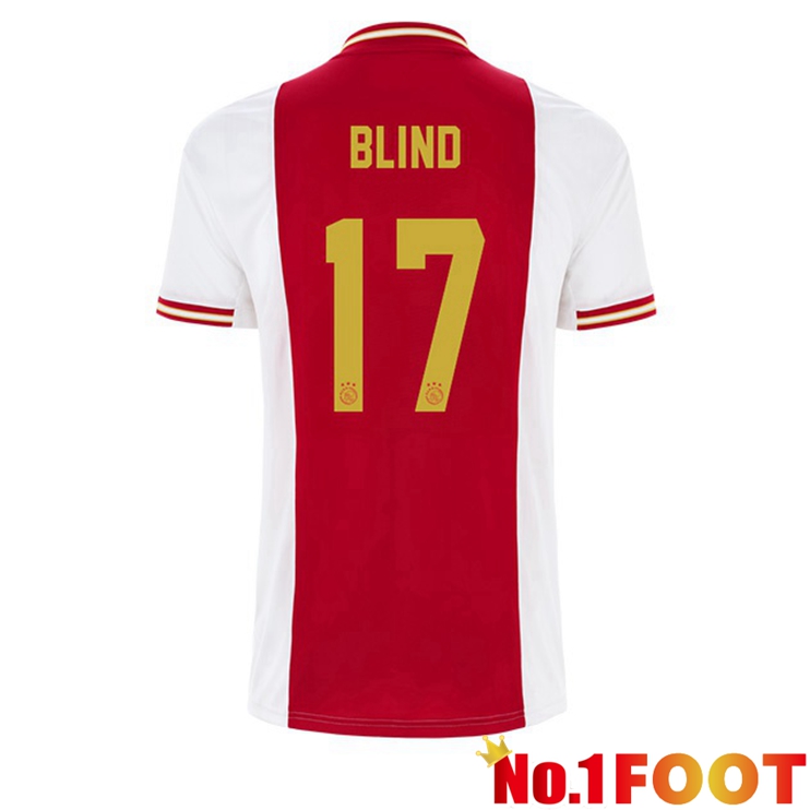 AFC Ajax (Blind 17) Football Jerseys Home White Red 2022-2023