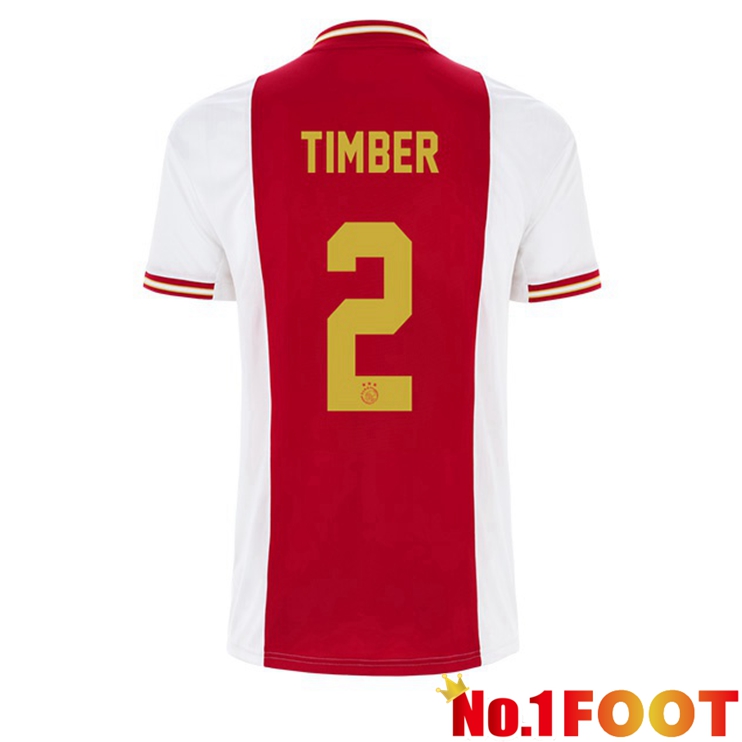 AFC Ajax (Timber 2) Football Jerseys Home White Red 2022-2023