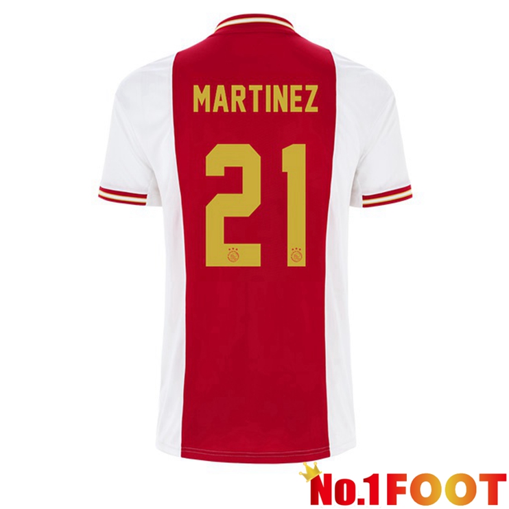 AFC Ajax (Martinez 21) Football Jerseys Home White Red 2022-2023