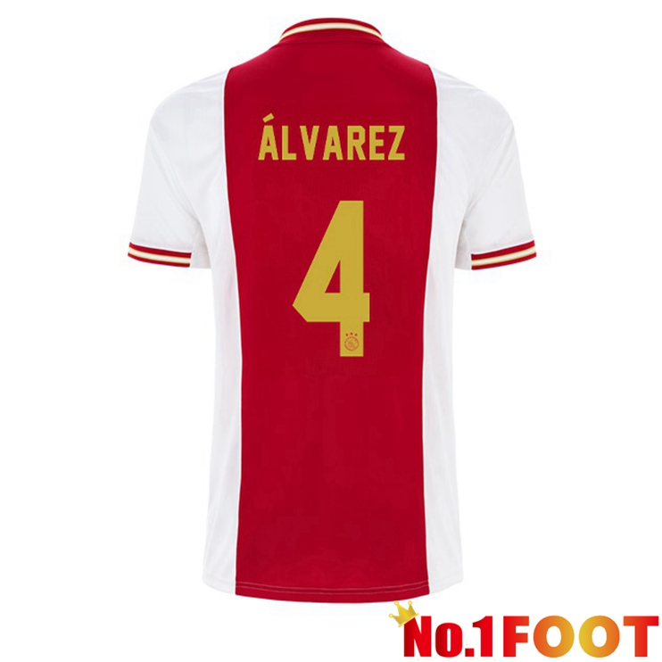 AFC Ajax (Álvarez 4) Football Jerseys Home White Red 2022-2023