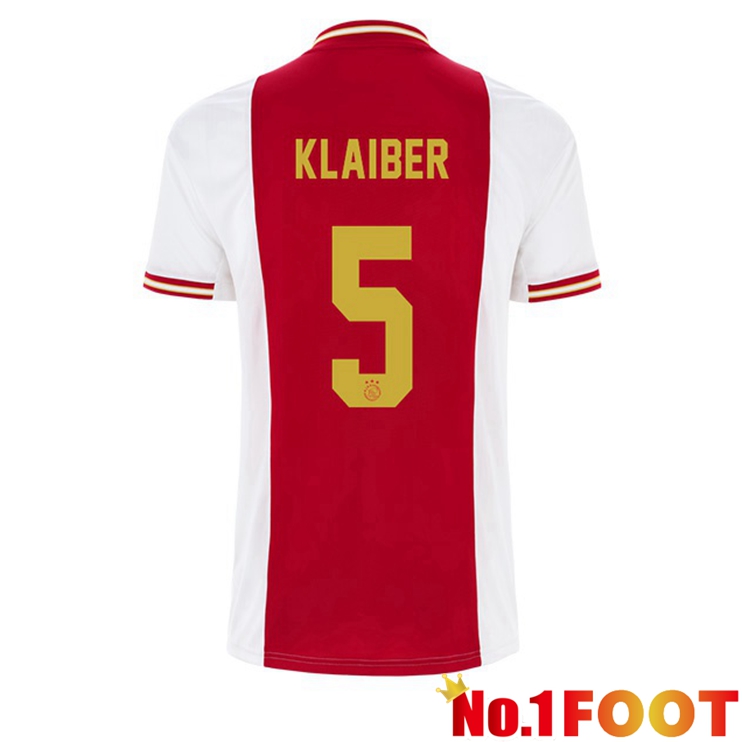 AFC Ajax (Klaiber 5) Football Jerseys Home White Red 2022-2023