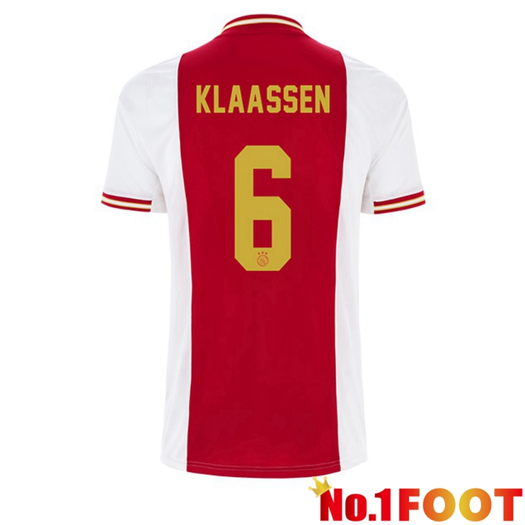 AFC Ajax (Klaassen 6) Football Jerseys Home White Red 2022-2023