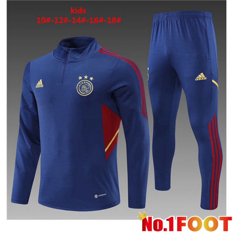 AFC Ajax Kids Training Tracksuit Blue Royal 2022-2023