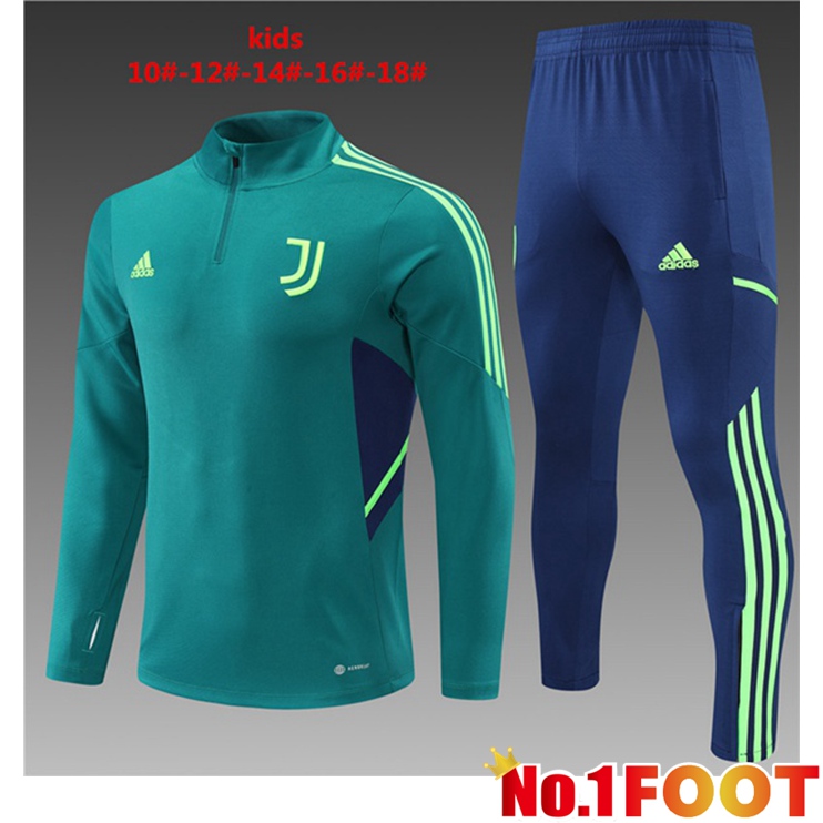 Juventus Kids Training Tracksuit Green 2022-2023