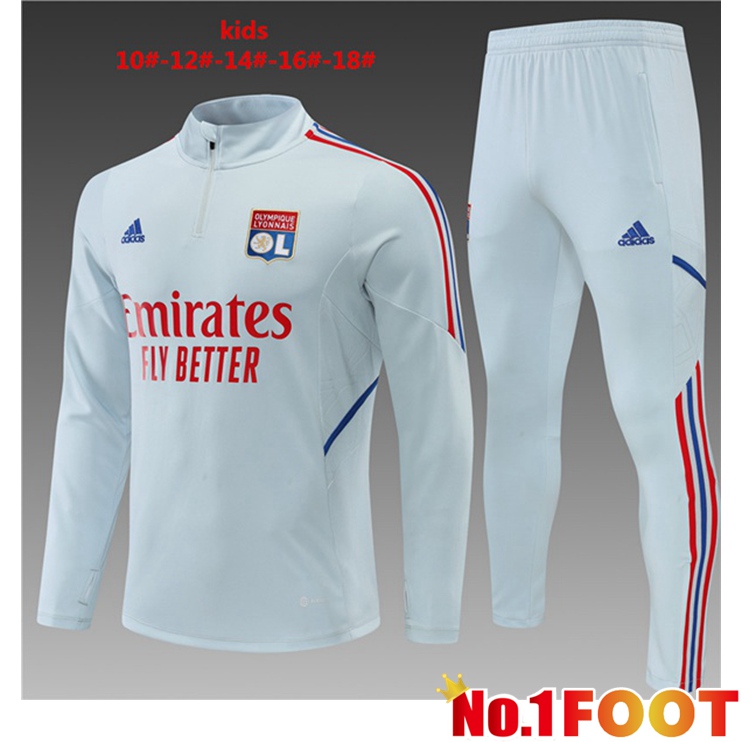 lyon Kids Training Tracksuit Gray 2022-2023