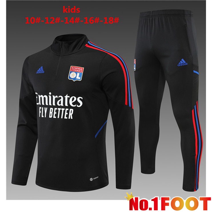 lyon Kids Training Tracksuit Black 2022-2023