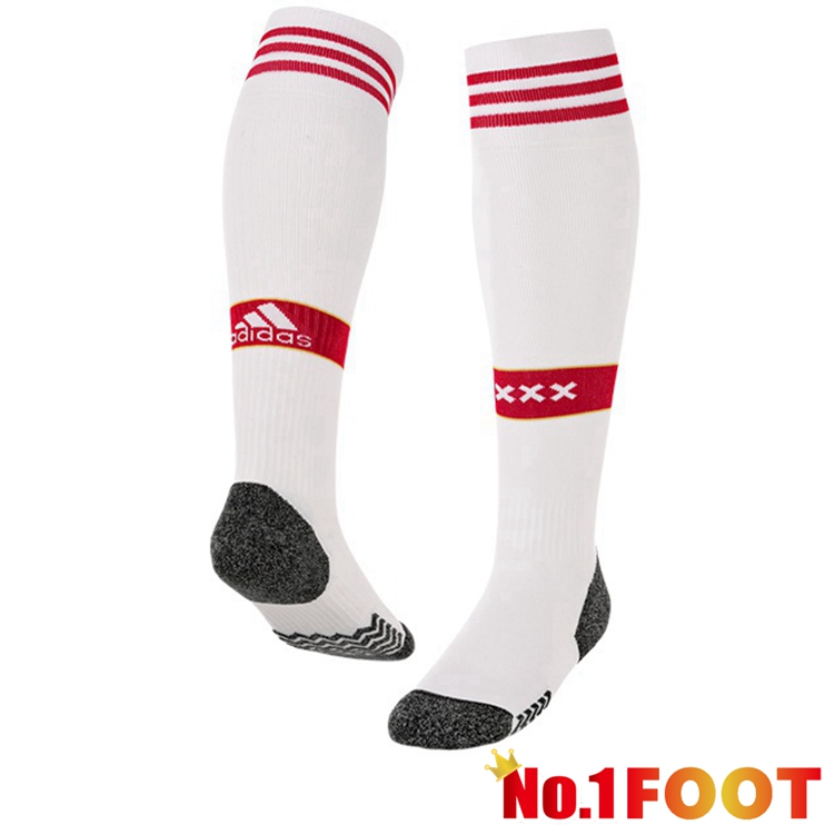 AFC Ajax Home Football Socks White Red 2022-2023