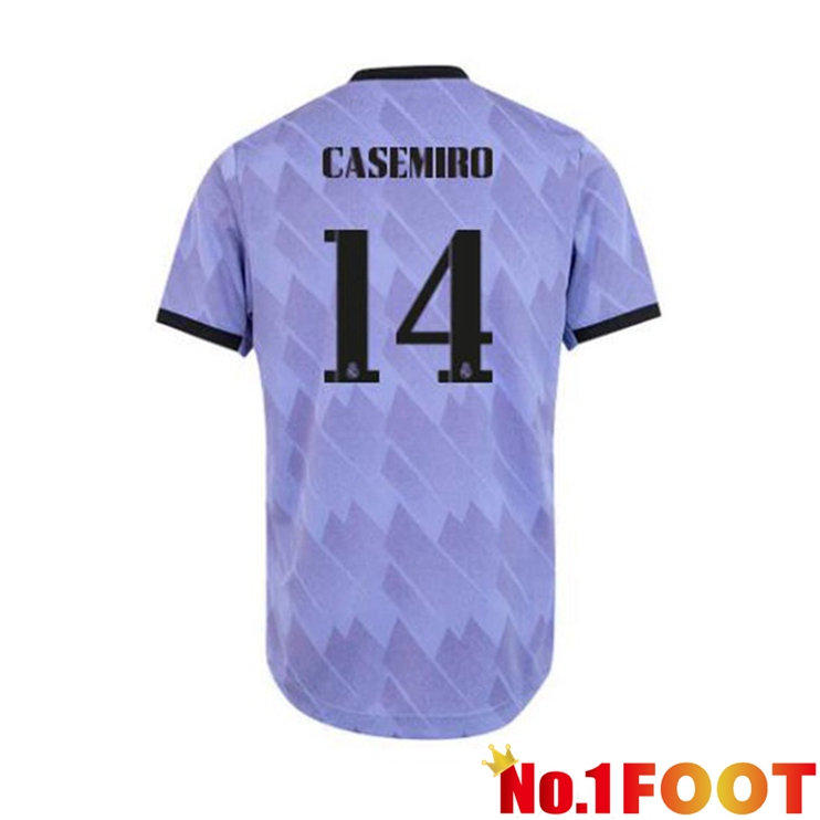 Real Madrid (Casemiro 14) Football Jerseys Away Purple 2022-2023