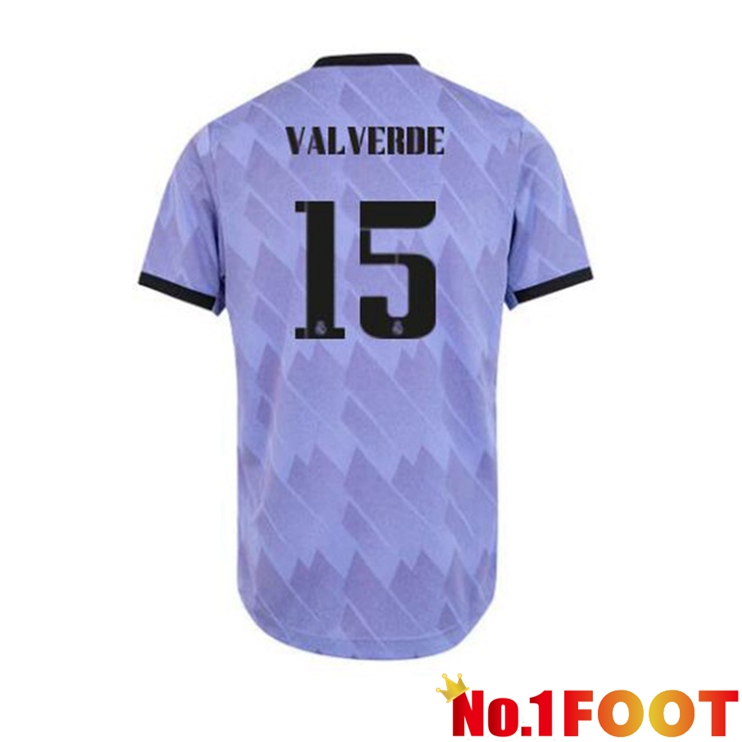 Real Madrid (Valverde 15) Football Jerseys Away Purple 2022-2023