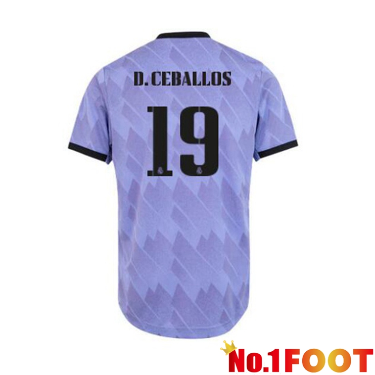 Real Madrid (D. Ceballos 19) Football Jerseys Away Purple 2022-2023