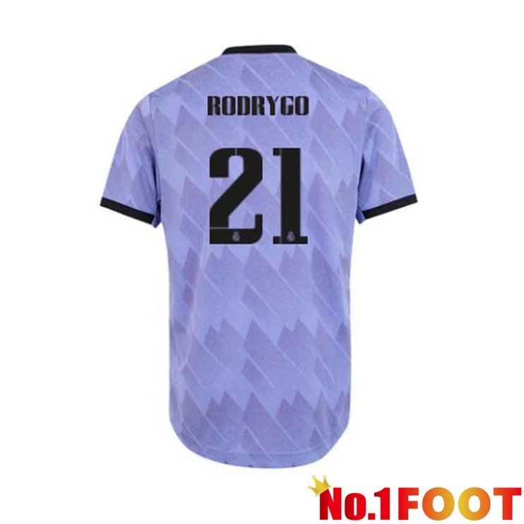 Real Madrid (Rodrygo 21) Football Jerseys Away Purple 2022-2023