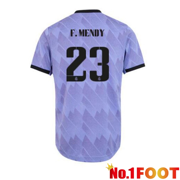 Real Madrid (F. Mendy 23) Football Jerseys Away Purple 2022-2023