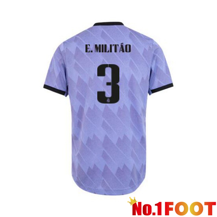 Real Madrid (E. Militão 3) Football Jerseys Away Purple 2022-2023