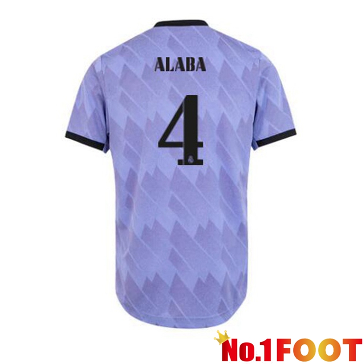 Real Madrid (Alaba 4) Football Jerseys Away Purple 2022-2023