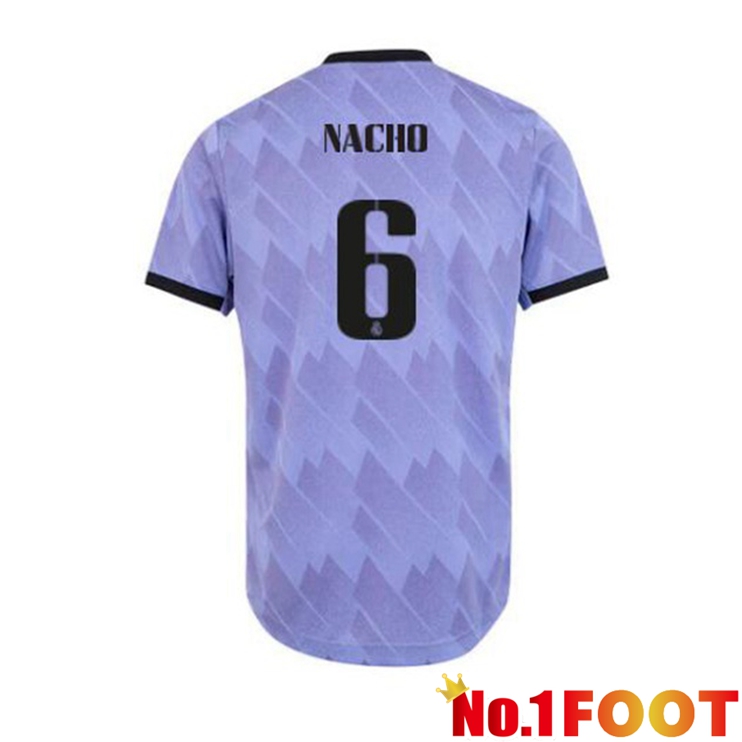 Real Madrid (Nacho 6) Football Jerseys Away Purple 2022-2023