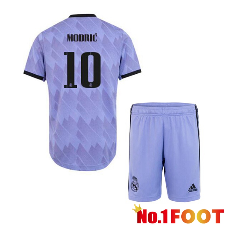 Real Madrid (Modrić 10) Kids Football Jerseys Away Purple 2022-2023