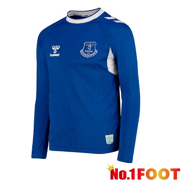 Everton Football Jerseys Home Long Sleeve Blue 2022-2023