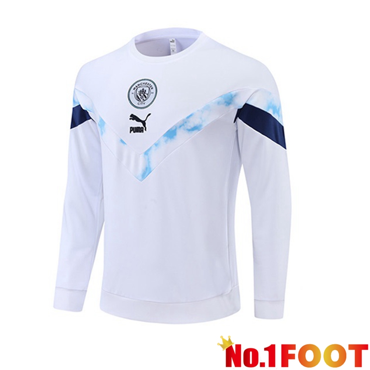 Manchester City Training Sweatshirt White 2022-2023 - Click Image to Close