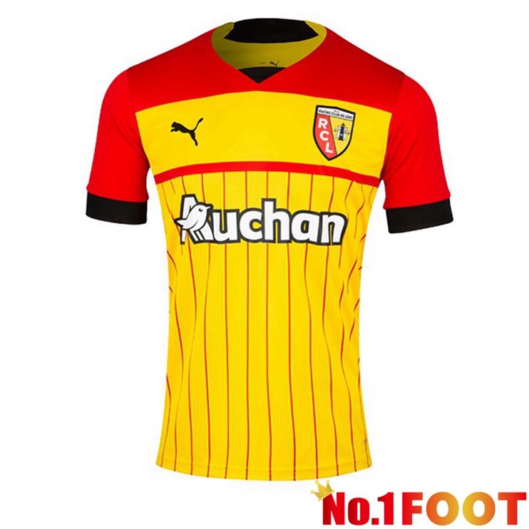 RC Lens Football Jerseys Home Yellow Red 2022-2023