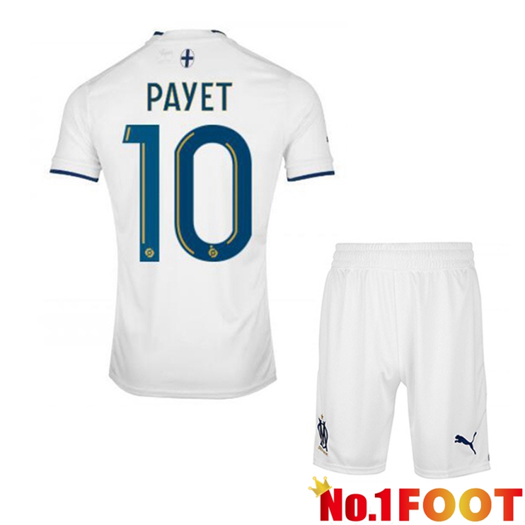 Olympique de Marseille (PAYET 10) Kids Football Jerseys Home White 2022-2023