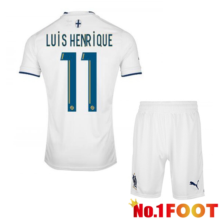 Olympique de Marseille (LUIS HENRIQUE 11) Kids Football Jerseys Home White 2022-2023