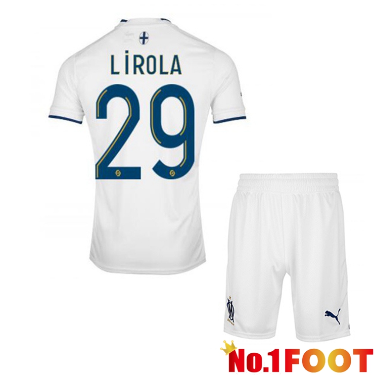 Olympique de Marseille (LIROLA 29) Kids Football Jerseys Home White 2022-2023