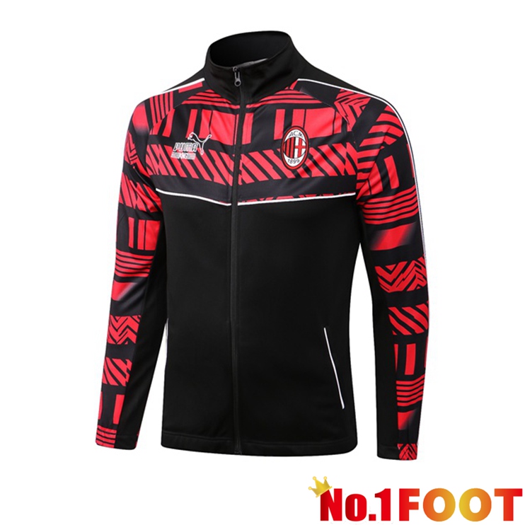 AC Milan Training Jacket Black Red 2022-2023