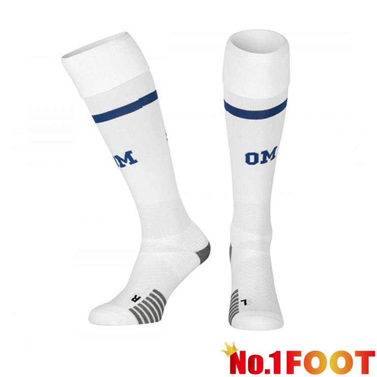 Olympique de Marseille Home Football Socks White 2022-2023