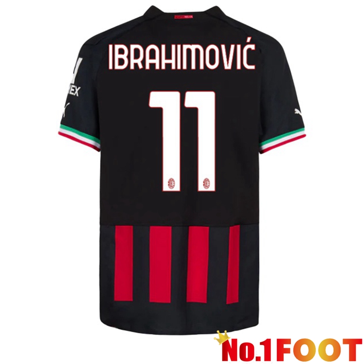 AC Milan (IBRAHIMOVIĆ 11) Football Jerseys Home Red 2022-2023