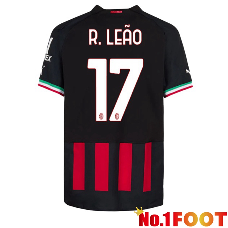 AC Milan (R. LEÃO 17) Football Jerseys Home Red 2022-2023