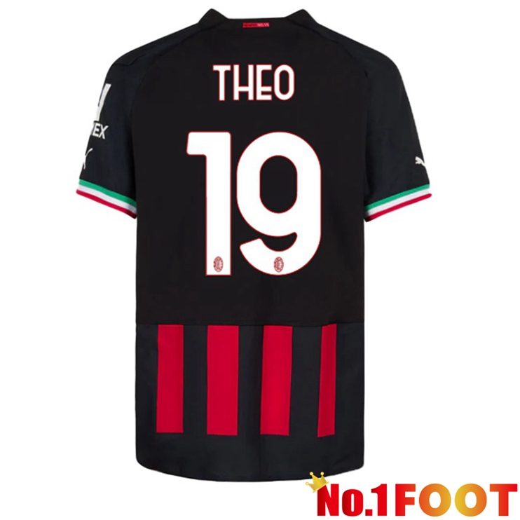 AC Milan (THEO 19) Football Jerseys Home Red 2022-2023