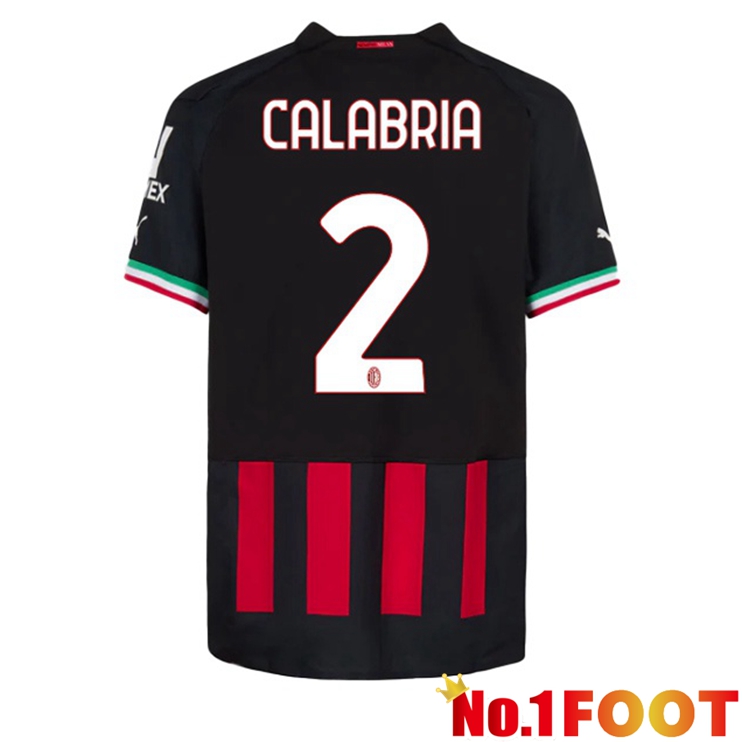 AC Milan (CALABRIA 2) Football Jerseys Home Red 2022-2023