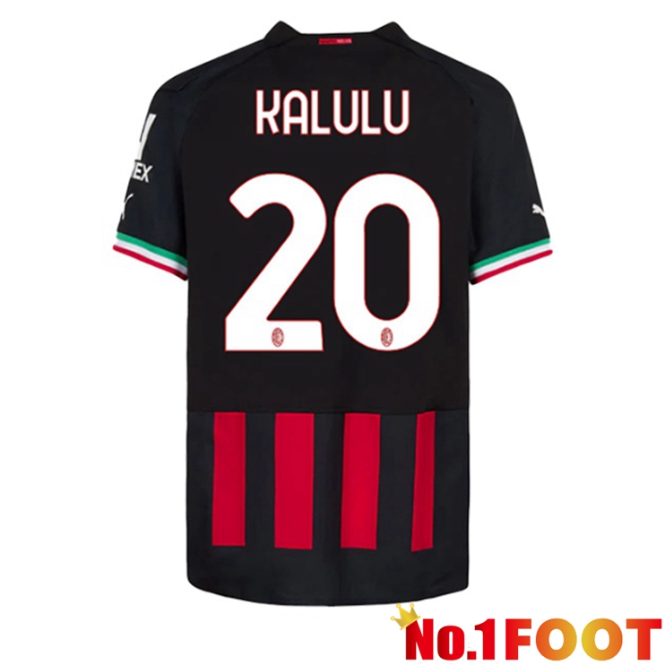 AC Milan (KALULU 20) Football Jerseys Home Red 2022-2023