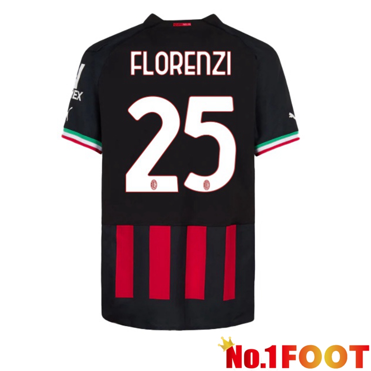 AC Milan (FLORENZI 25) Football Jerseys Home Red 2022-2023