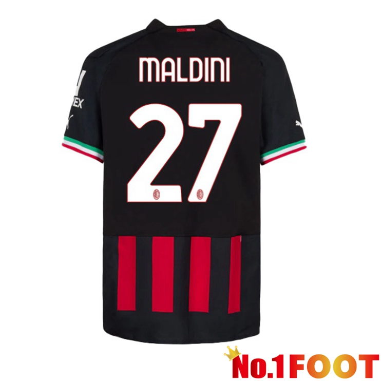 AC Milan (MALDINI 27) Football Jerseys Home Red 2022-2023