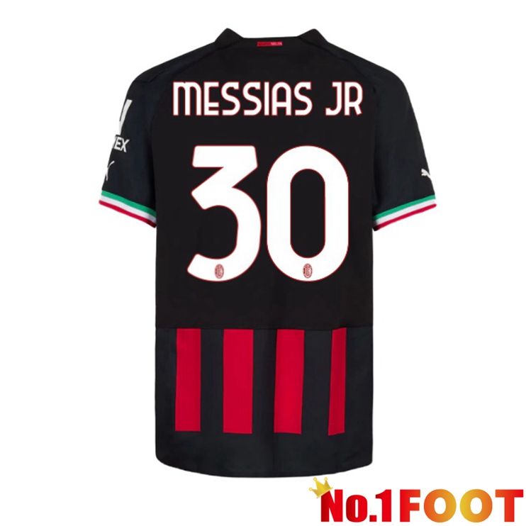 AC Milan (MESSIAS JR 30) Football Jerseys Home Red 2022-2023