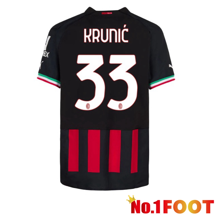 AC Milan (KRUNIĆ 33) Football Jerseys Home Red 2022-2023