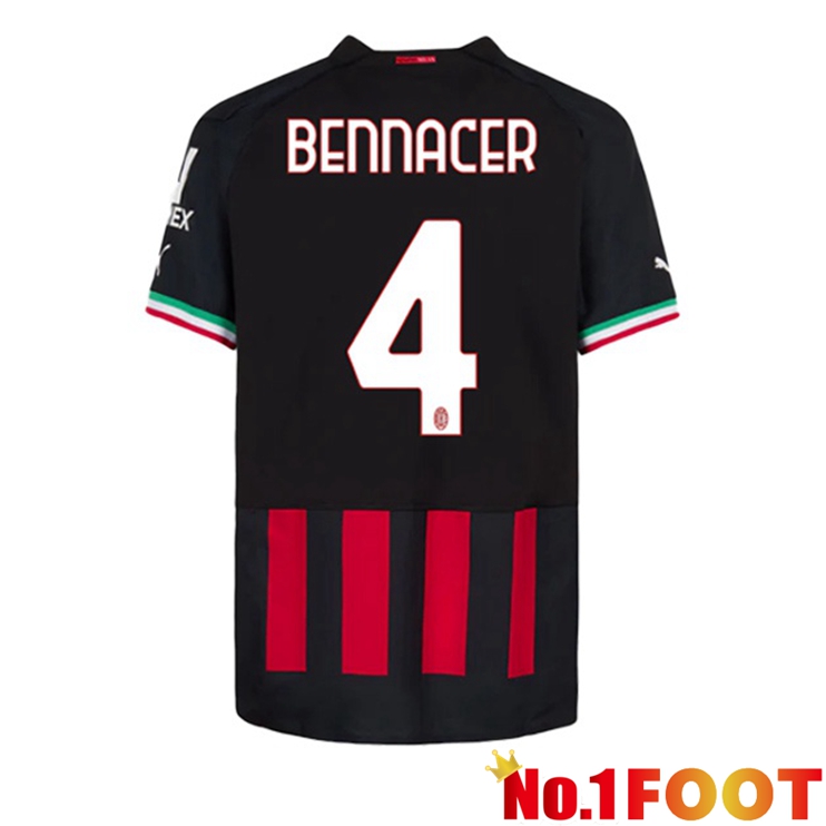 AC Milan (BENNACER 4) Football Jerseys Home Red 2022-2023